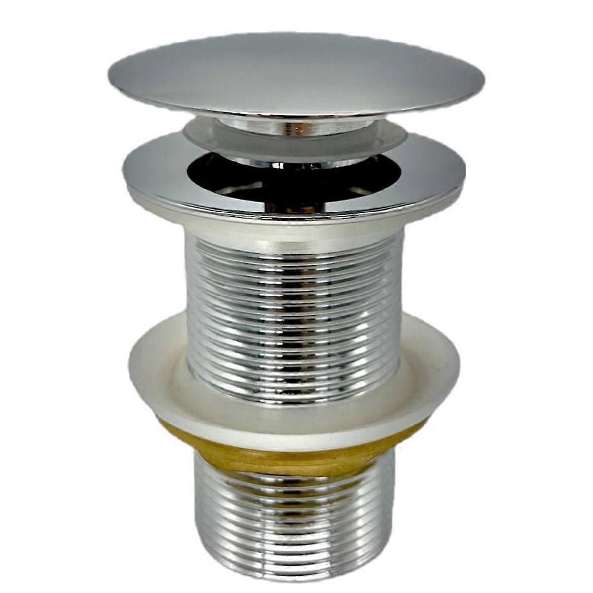 Bathroom Sink Push Down Up Stopper Drain in Brushed Gold,White,Chrome Washbasin Accessoires