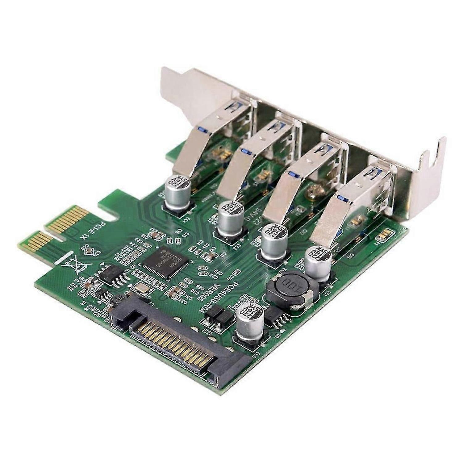 Low Profile 4 Ports PCI-E to USB 3.0 HUB PCI Express Expansion Card