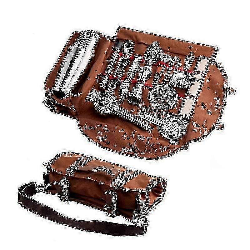 Bar Bartender Carrying Bag Creative Bartender Canvas Toolkit Pack Bar Tools Cocktail Shaker Set Storage Bag Only f54