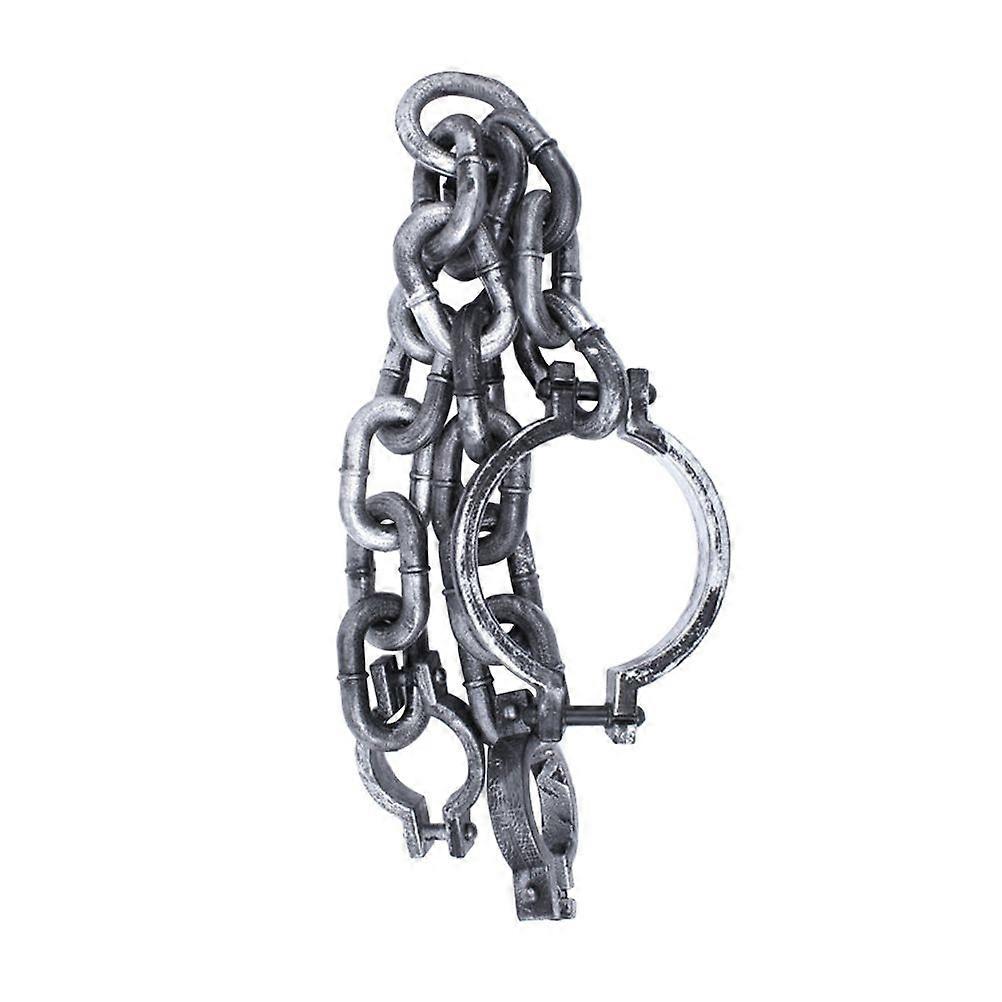 Adereços de Prisioneiro de Plástico para Halloween Criminosos Fingir Jogar Adereços Adereços de Atuação Cosplay (Corrente de Ferro na Parte Superior do Corpo)