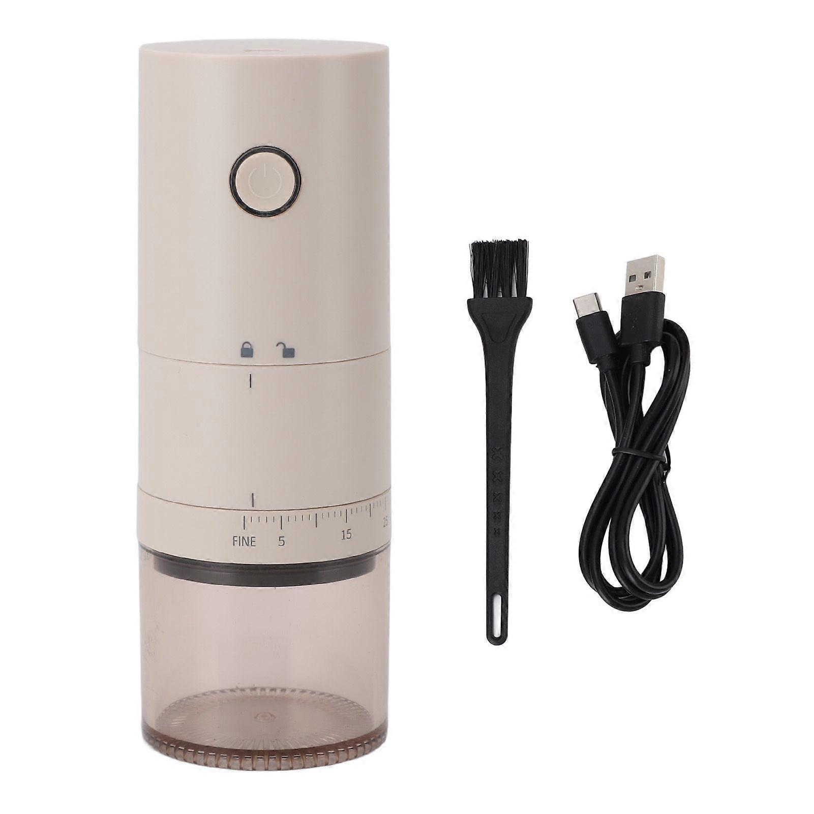 Electric Burr Coffee Grinder ABS SUS 38 Gears Adjustable USB Rechargeable Portable Coffee Bean Mill for Home Drip Coffee