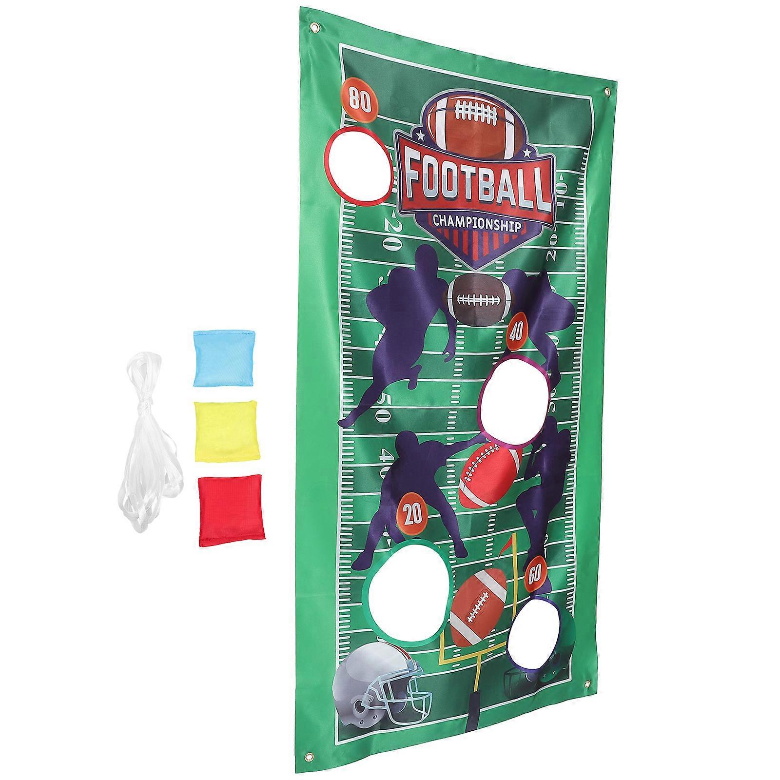 Assorted Color Toss Banner Football Sandbag Toss Game Banner 1Set for Fun