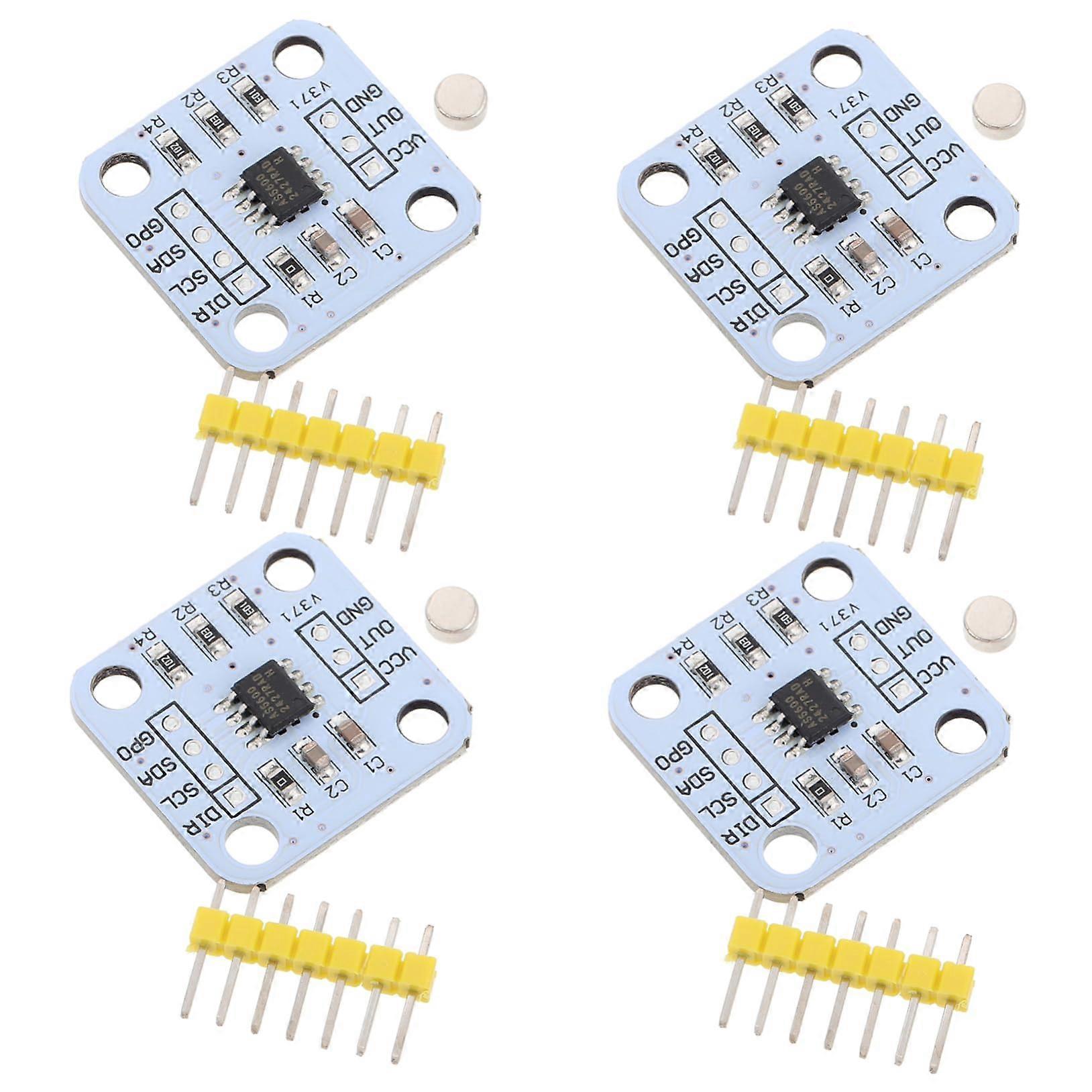 Magnetic Encoder Module 4Piece Set, Angle Measurement Sensor, Accuracy Sensor Module Boards For Automation