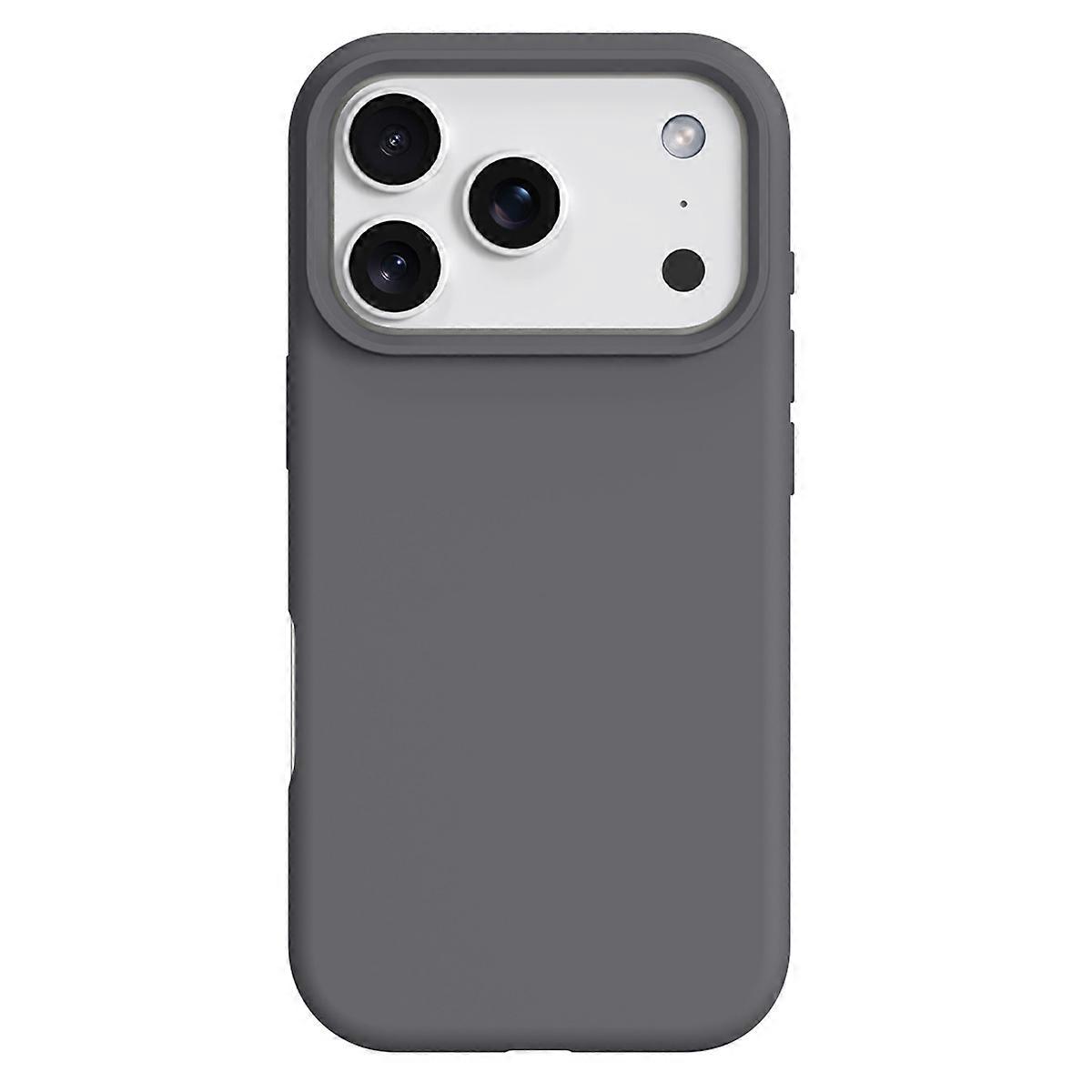 Pour iPhone 17 Pro Max Coque compatible avec MagSafe Liquid Silicone + Coque de téléphone PC - Gris foncé