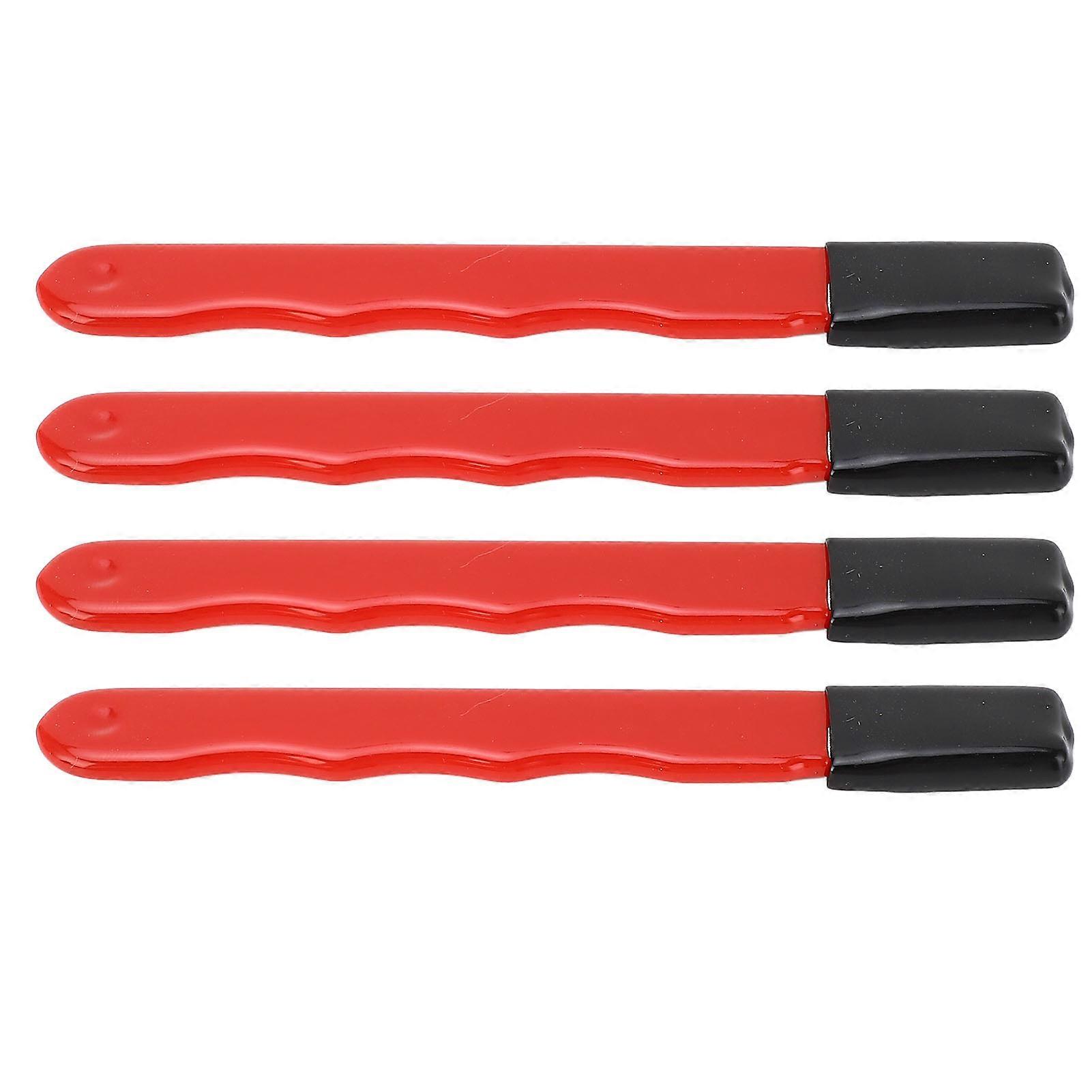Lot de 4 mini-aiguiseurs d'outils de jardinage portables pour taille-haies, sécateurs, ciseaux, rouge brillant