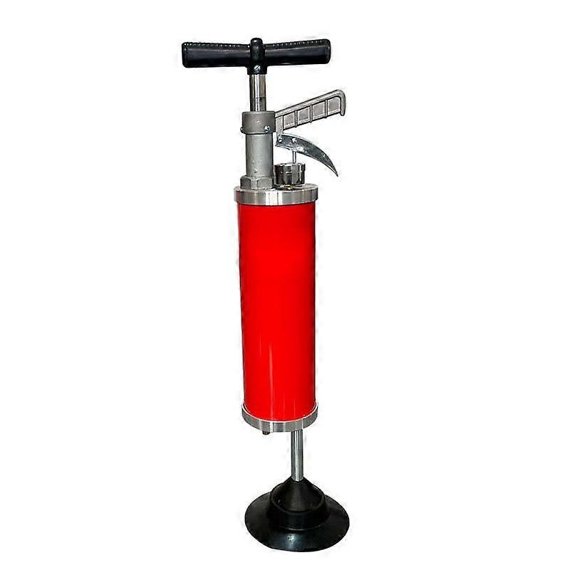 Pressure Air Blast Drain Cleaner 2500ml Capacity 0.8MPa Gauge For Toilet Sink Shower Floor Drain With Plunger