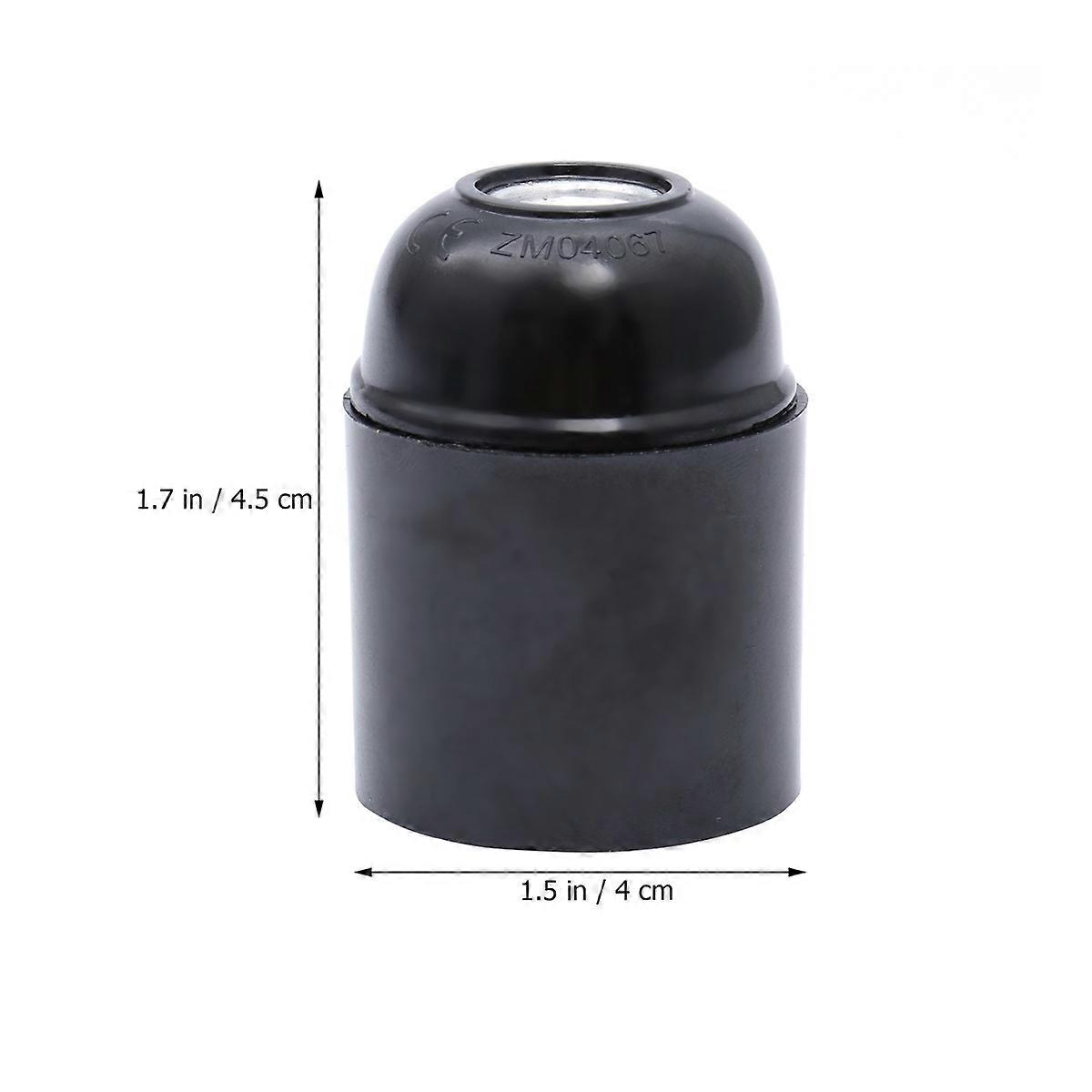 E27 Bulb Holder Lamp Socket for Holding Light Bulb Use 2Pcs Black