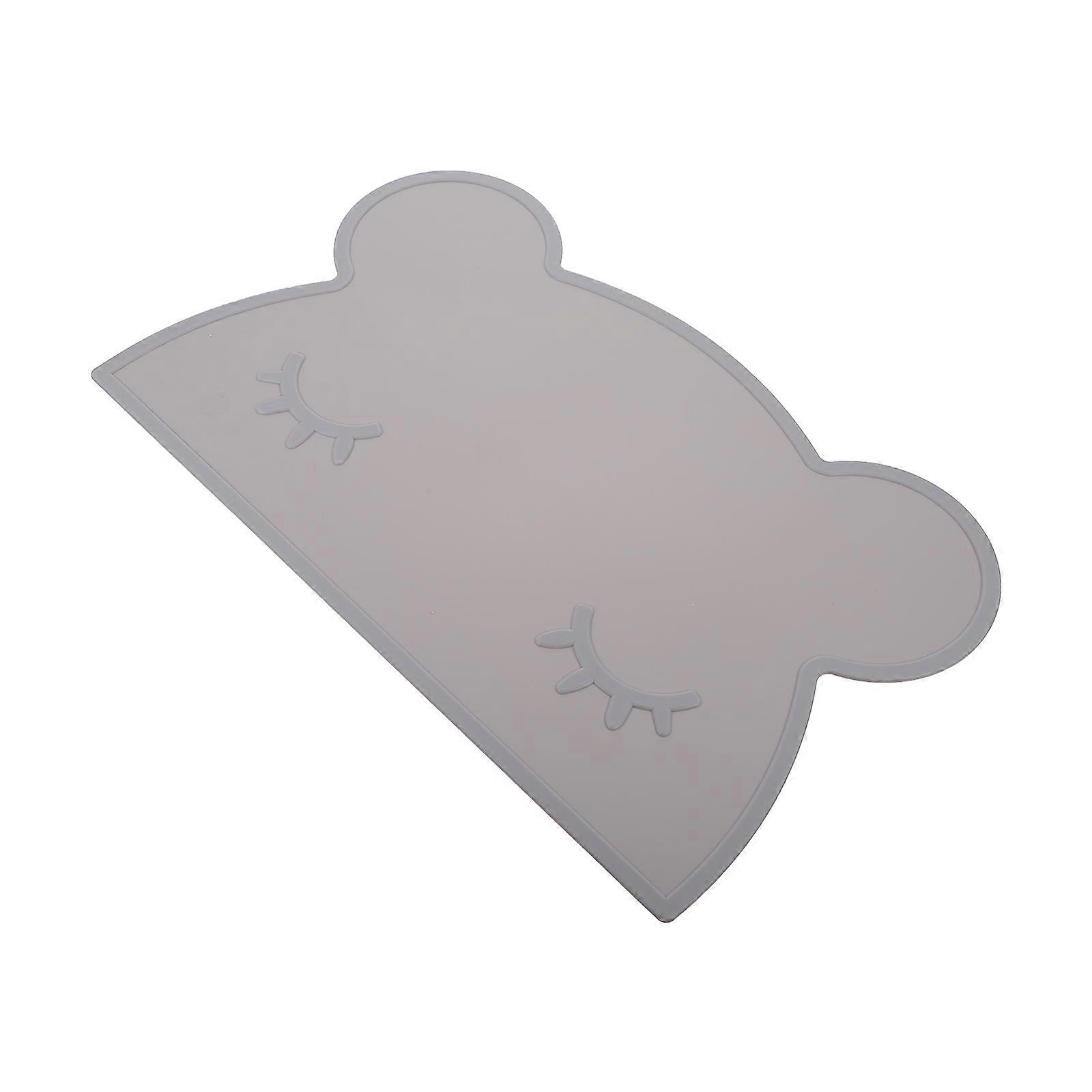 Toddler Eating Placemat Silicone Non-Slip Mat for Baby Use Grey