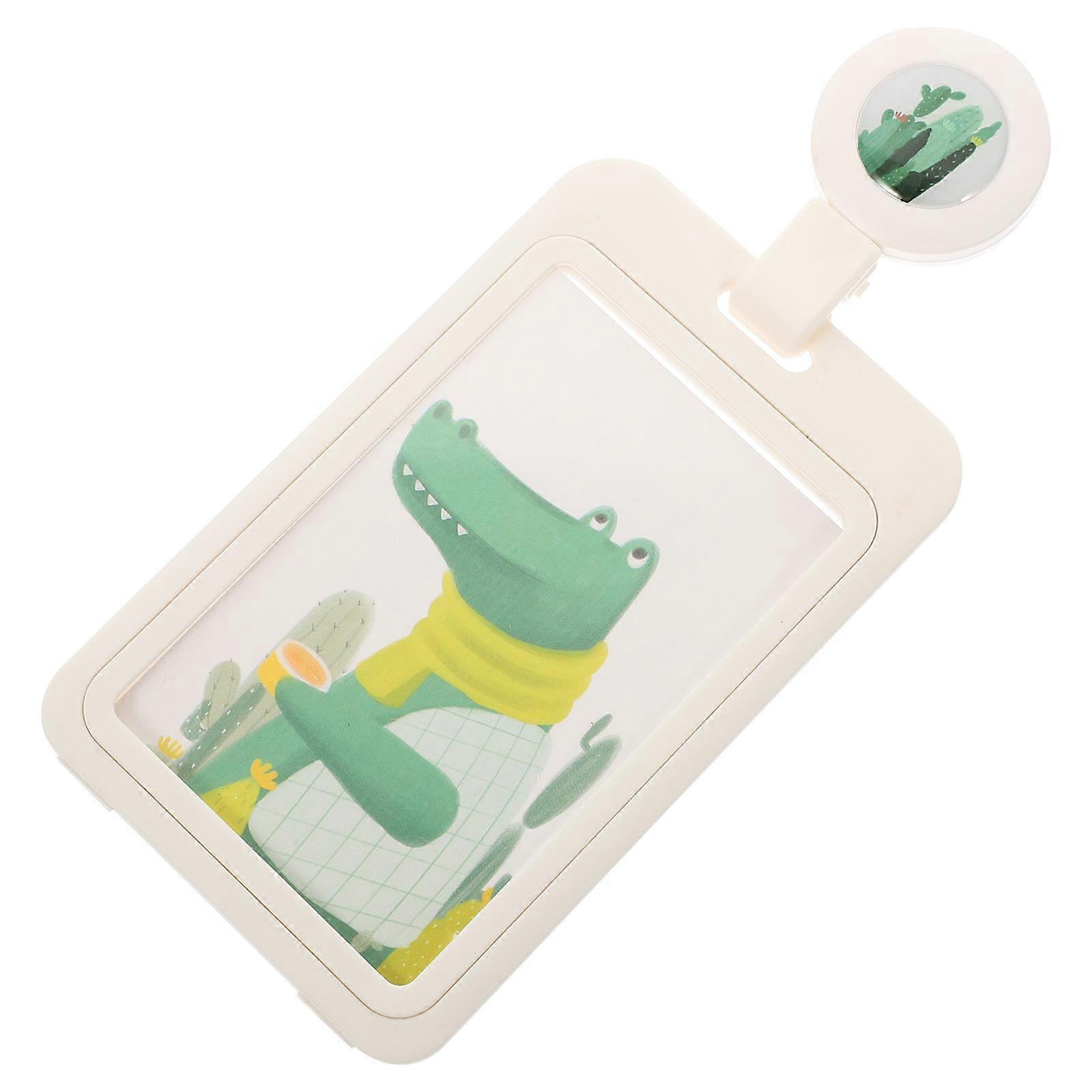 Plastic Id Badge Holder Work Cards Holder for Travel Use White Material Multi-Functional 1Pack