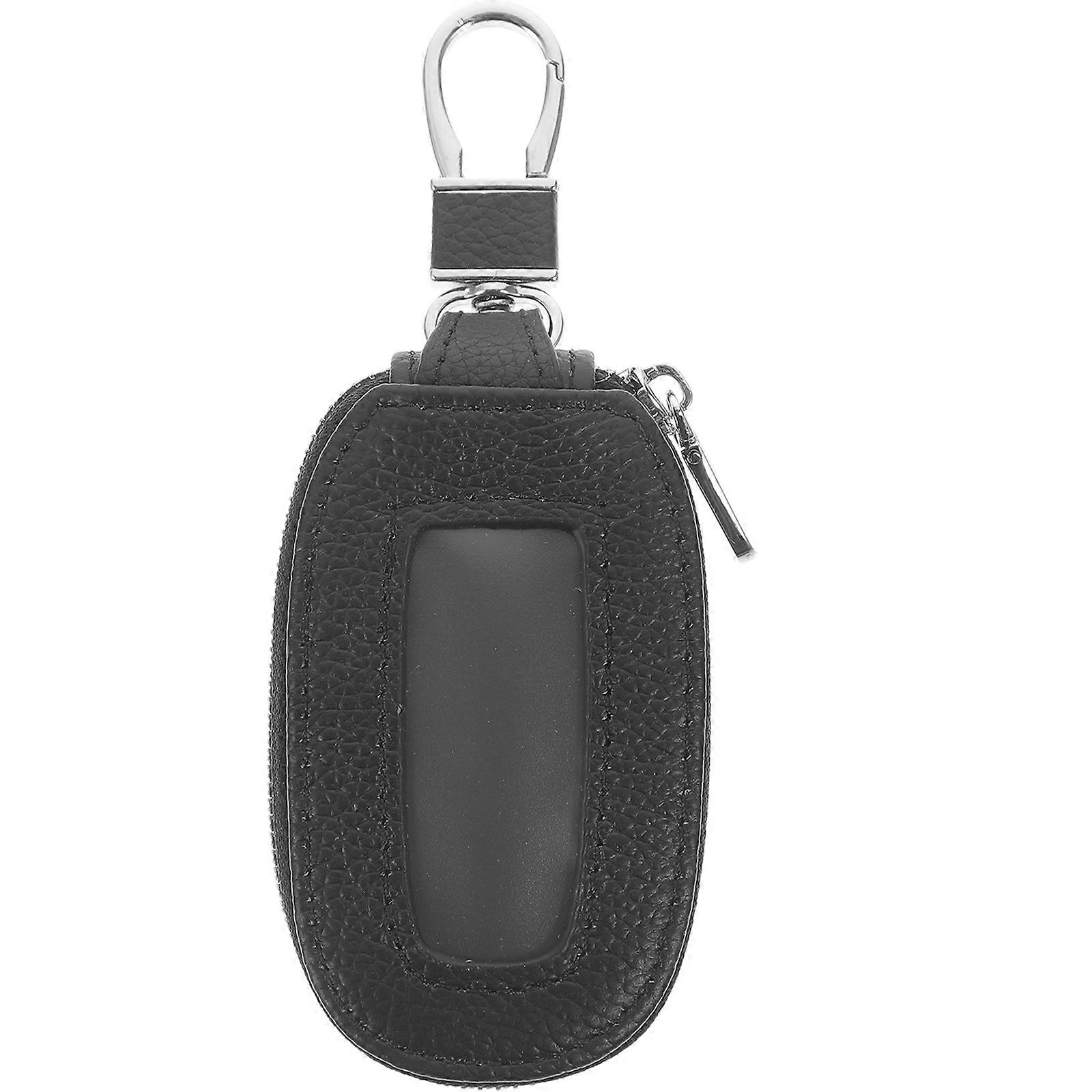 Car Key Fob Holder Key Protector for Car Keys Convenient Accessory Soft Lining Black 1Pcs