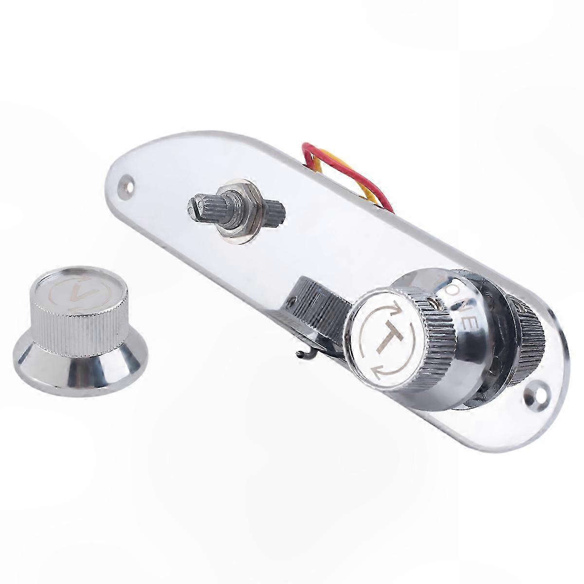 Chrome-Finished Control Plate for 51 P Style Bass Guitar, Replacement Accessory