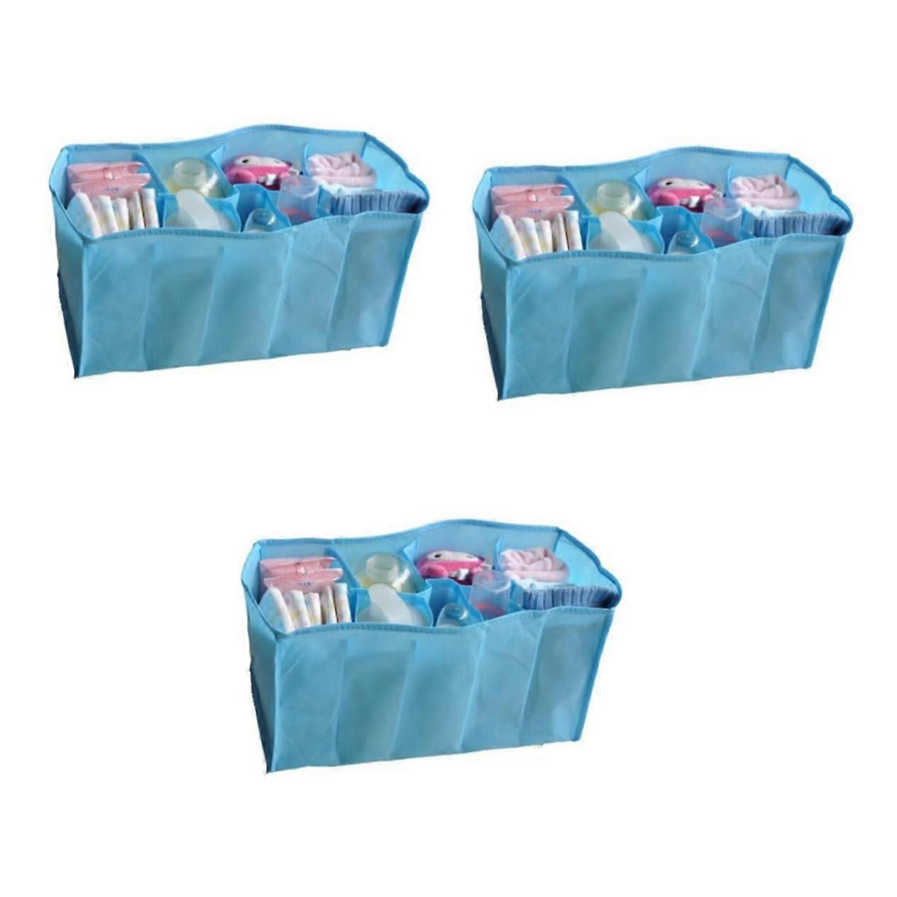 Diaper Bag Bladder Bag Organizer 3Piece Set NonWoven Material MultiCompartment Travel Organizer