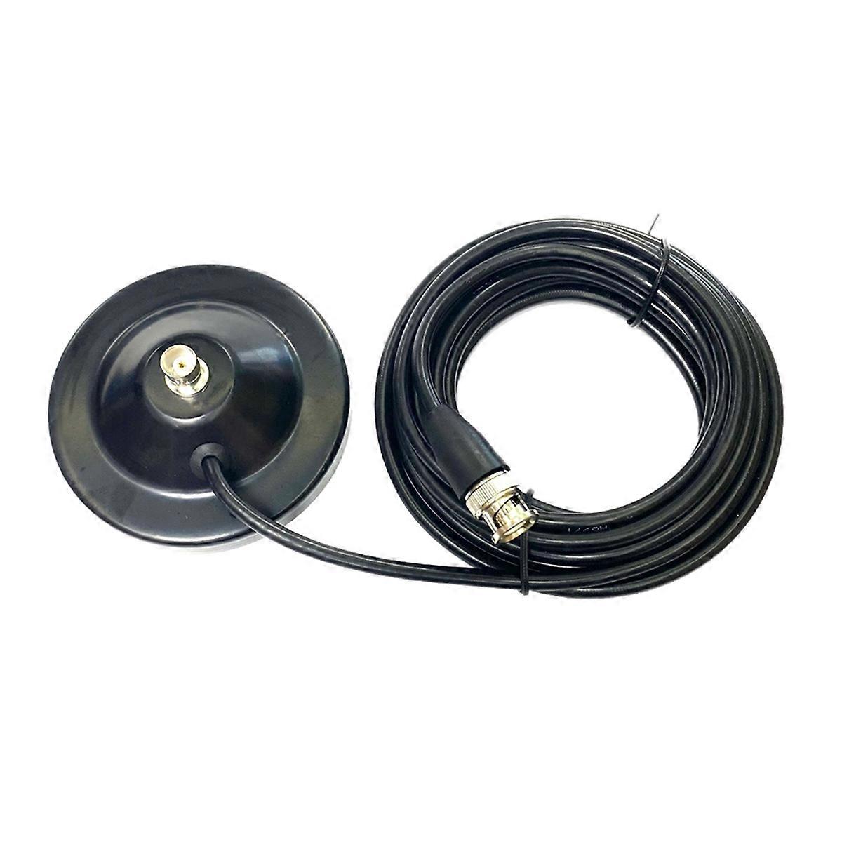 9CM Big Magnetic Mount Base with 5M Extension Coaxial Cable for Walkie Talkie BNC Magnetic Mount Ba