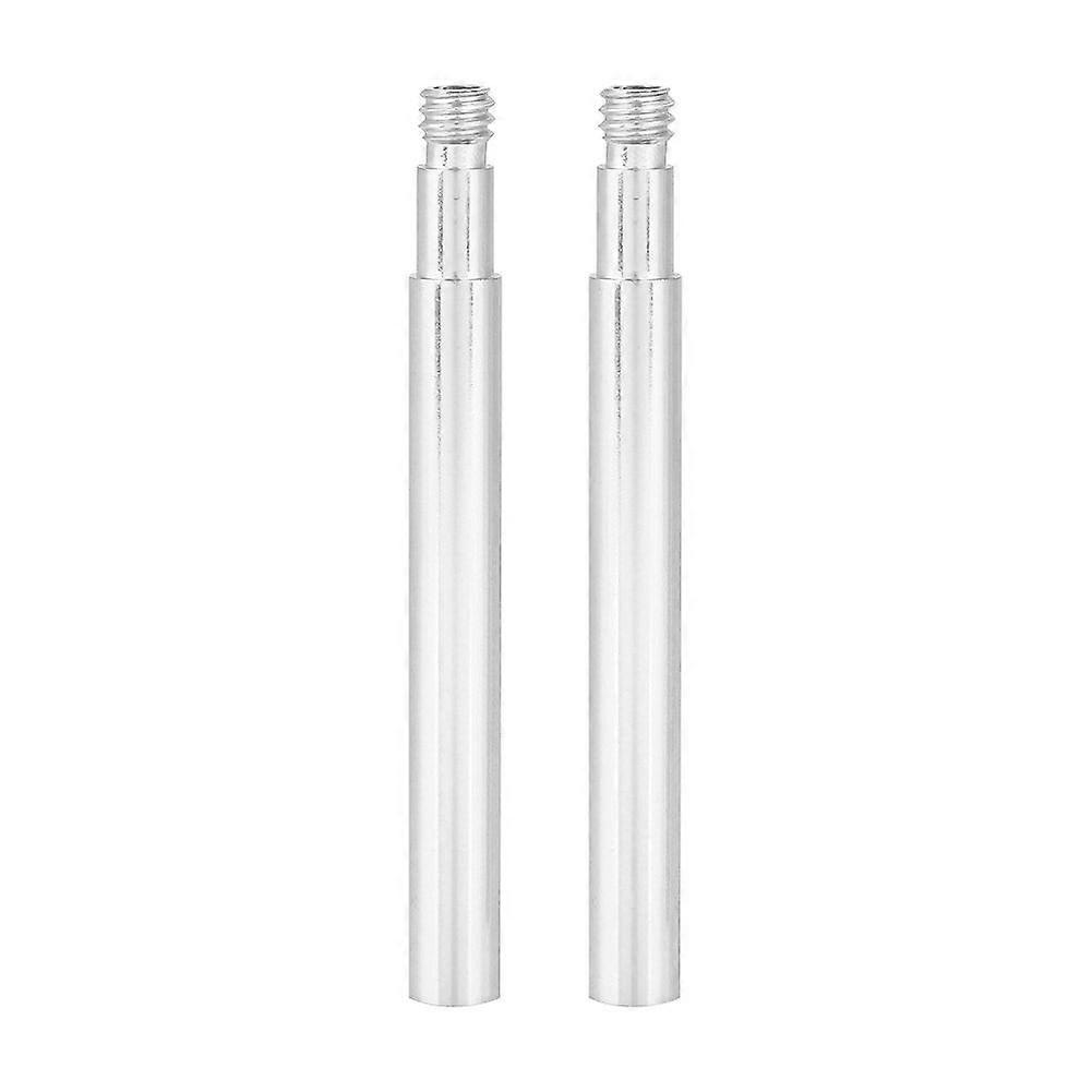 2Pcs 60mm Bicycle Presta Valve Extender Inner Tyre Valves Extension (Silver)