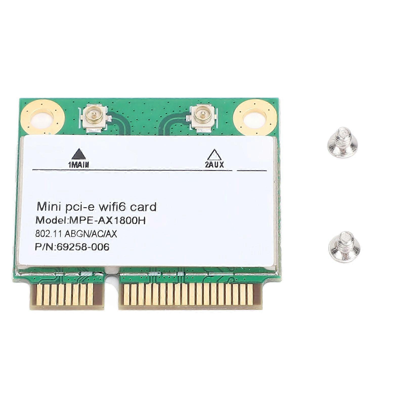 MPE AX1800H Wireless Card RTL8852BE 1800Mbps Dual Band Wireless Fidelity 6 Bluetooth 5.2 Mini PCIe Network Adapter for Android for Linux