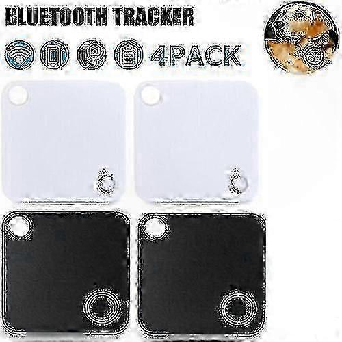 4-Pack Bluetooth Item Tracker with Replaceable Battery, GPS Key and Pet Locator