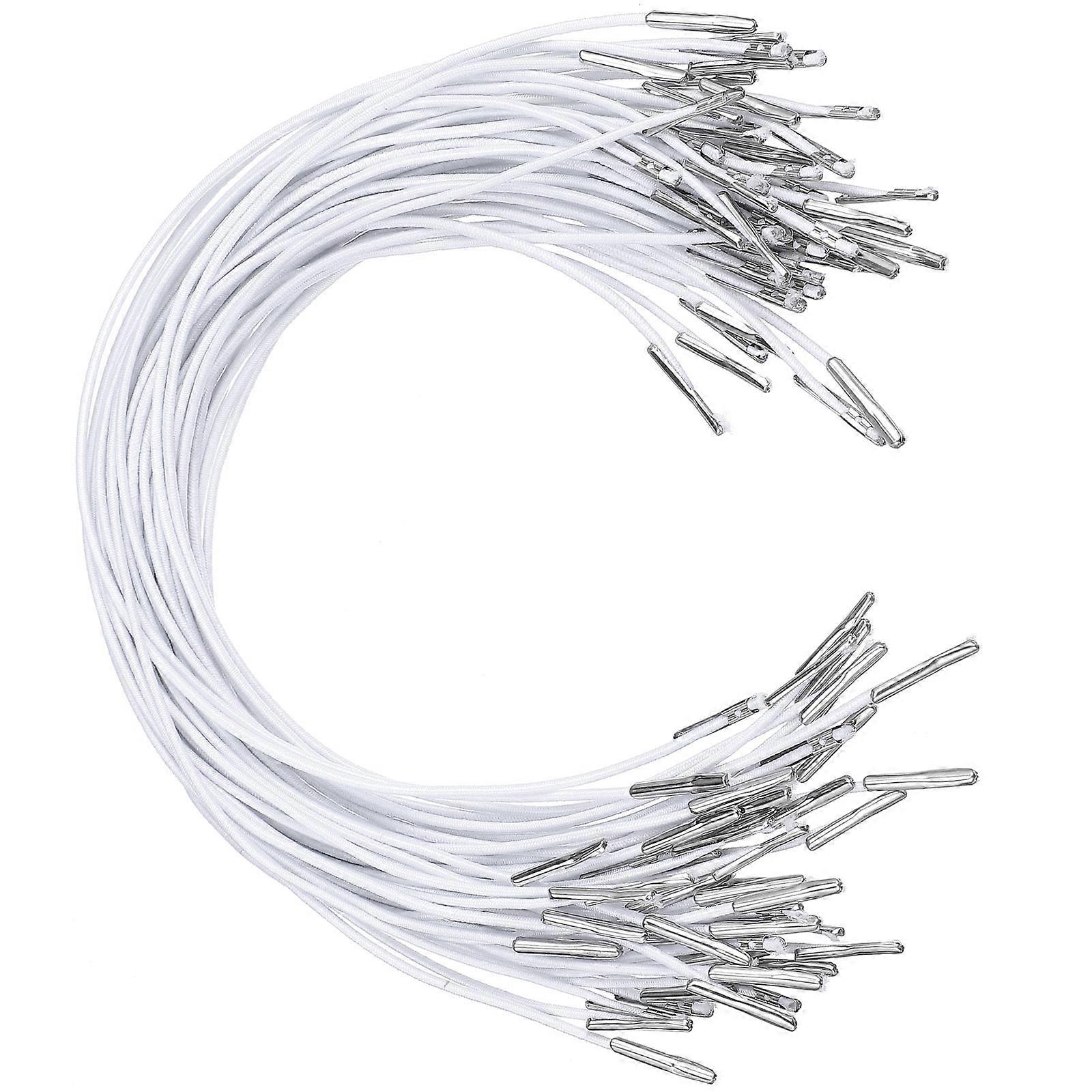 Elastic Barbed Cords Stretch Loop Bands for Mask Making 600Pcs White