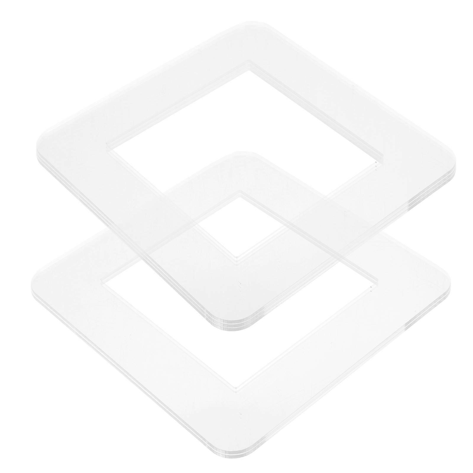 White Acrylic Light Switch Cover for Decoration 10Pcs Screwless Wall Plate