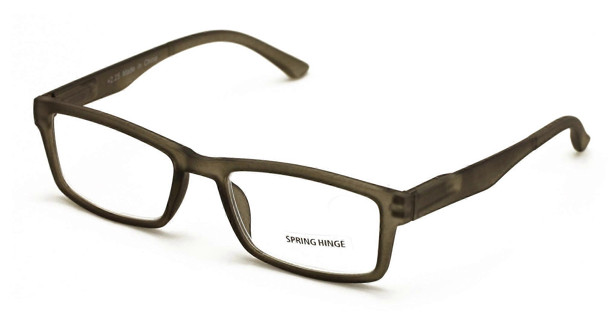 Men Rectangular Unisex Readers with Spring Hinge - Soft Matte Reading Glasses - Spring Hinge +3.00