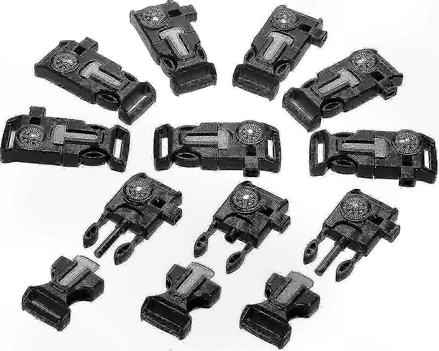 10-Pack Survival Whistle with Fire Starter and Compass for Outdoor Adventures