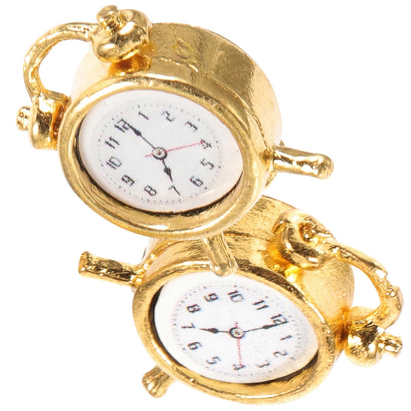 Mini Alarm Clocks for Kids with 4Pcs Miniature Clock Toys for Pretend Play