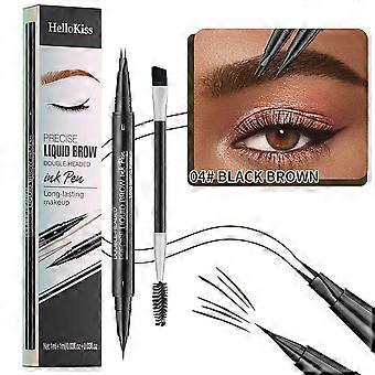 Wasserfester Augenbrauenstift mit zwei Enden und Bürstchen für ein langanhaltendes, natürliches Make-up