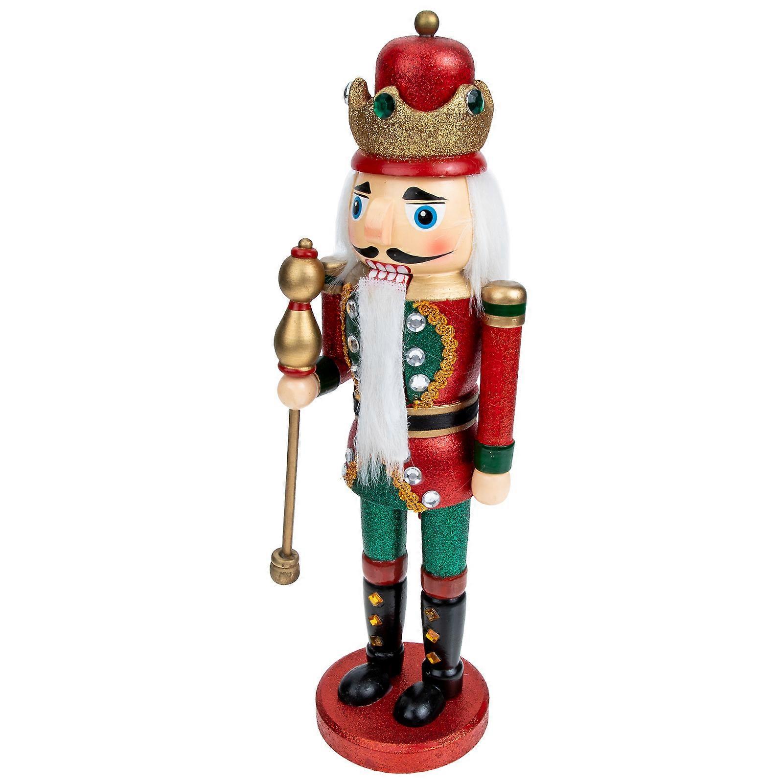 Wooden Nutcracker Christmas Soldier Model for Decor 3Pcs Nutcracker Figures