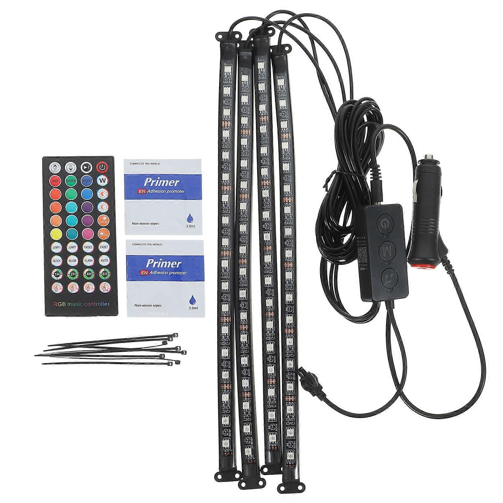 Interior Kit Strip Light 4Pcs with Remote Control