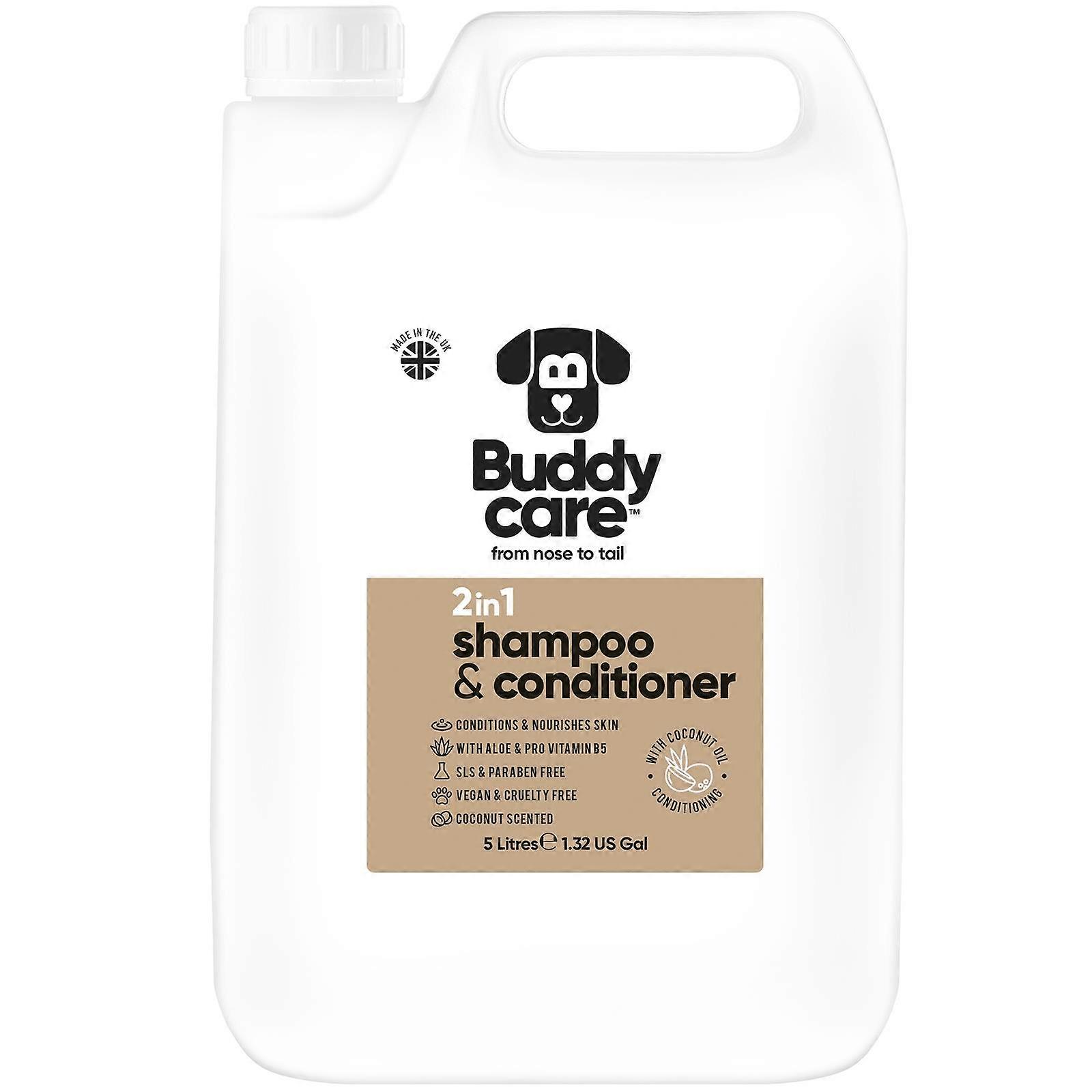 Buddycare - Șampon și balsam 2 în 1 - Nucă de cocos - 5L