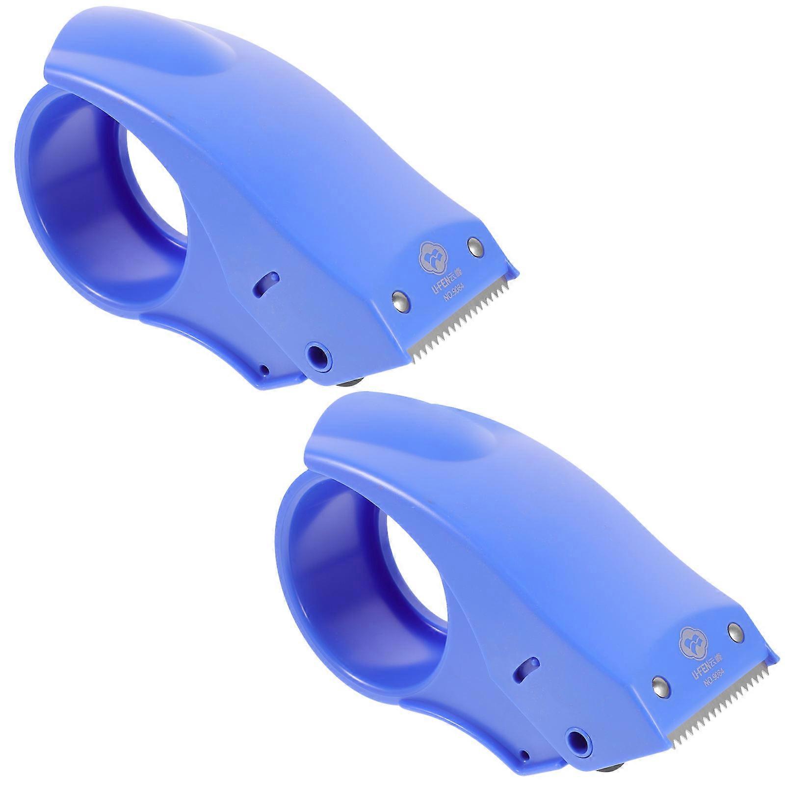 Ergonomic Handheld Tape Cutter Lightweight Plastic Dispenser 2Pcs
