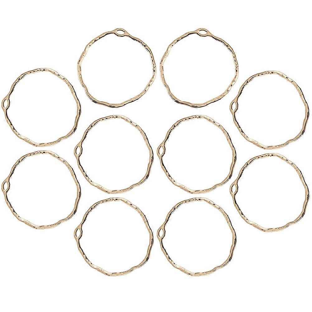 20 Pcs Open Bezel Pendant Charms For Jewelry Making Gift Projects Suitable For Beginners Elegant Golden Color Irregular Design