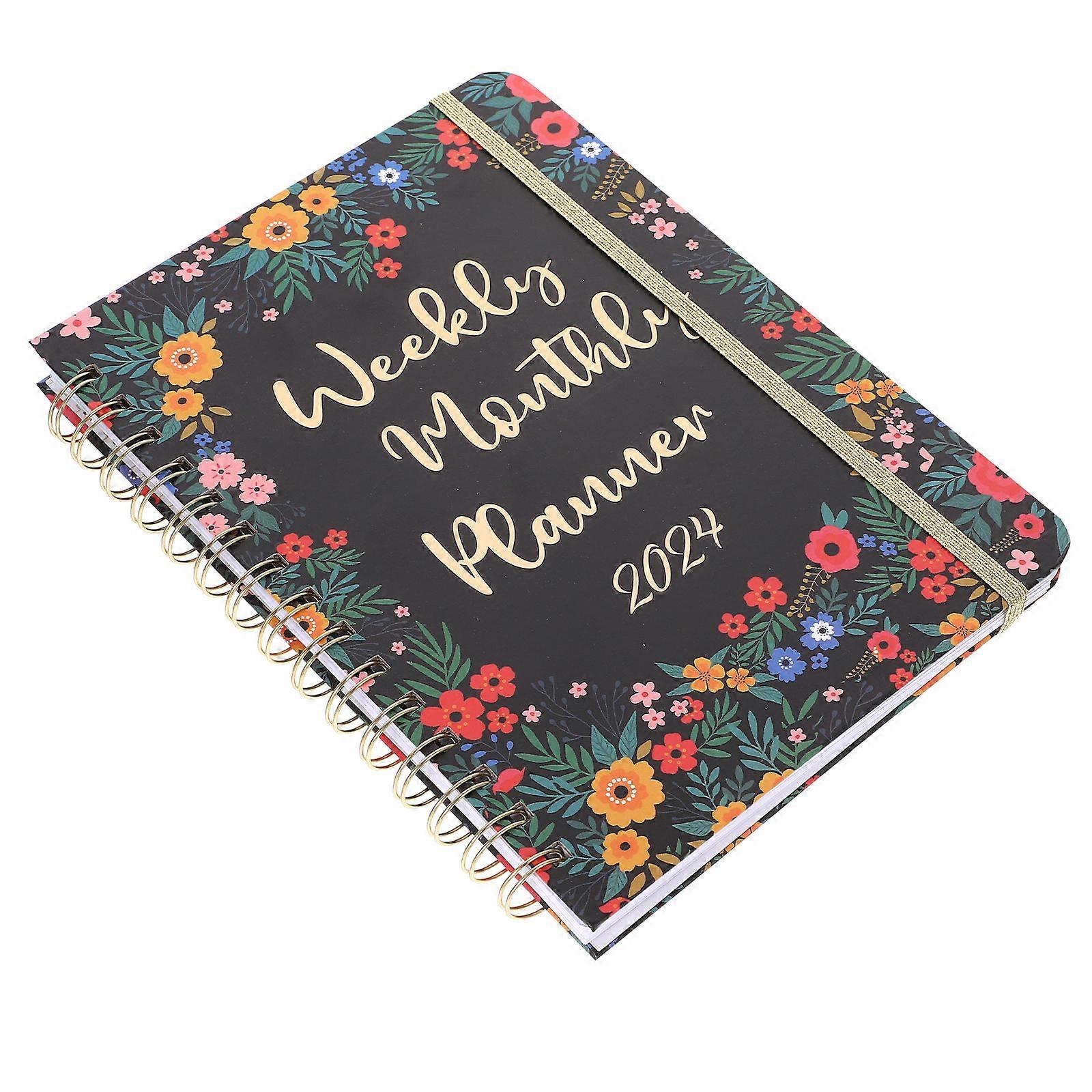 2024 Planner Spiral Notebook for Taking Notes 2Pcs Academic Portable Planner