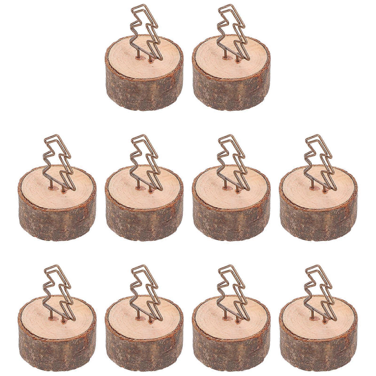 Retro Wooden Xmas Photo Clip for Memo Stand Use 20Pcs