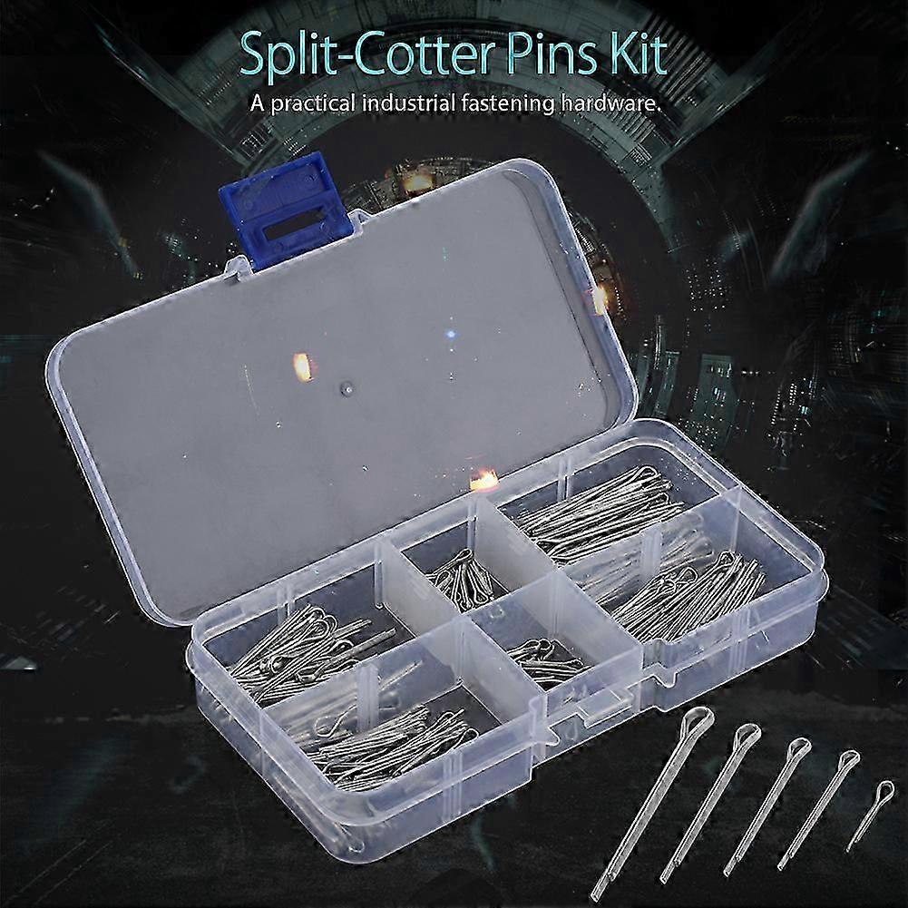 Fastener Hardware Kit 175pcs - 5 Kinds Zinc Alloy Metal Split Cotter Pins Assortment