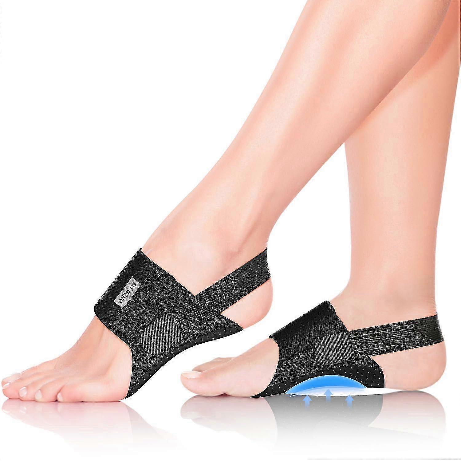 Ref 5446 Arch Support for Plantar Fasciitis - Upgraded Non-Slip Bands with Gel Pads, Unisex