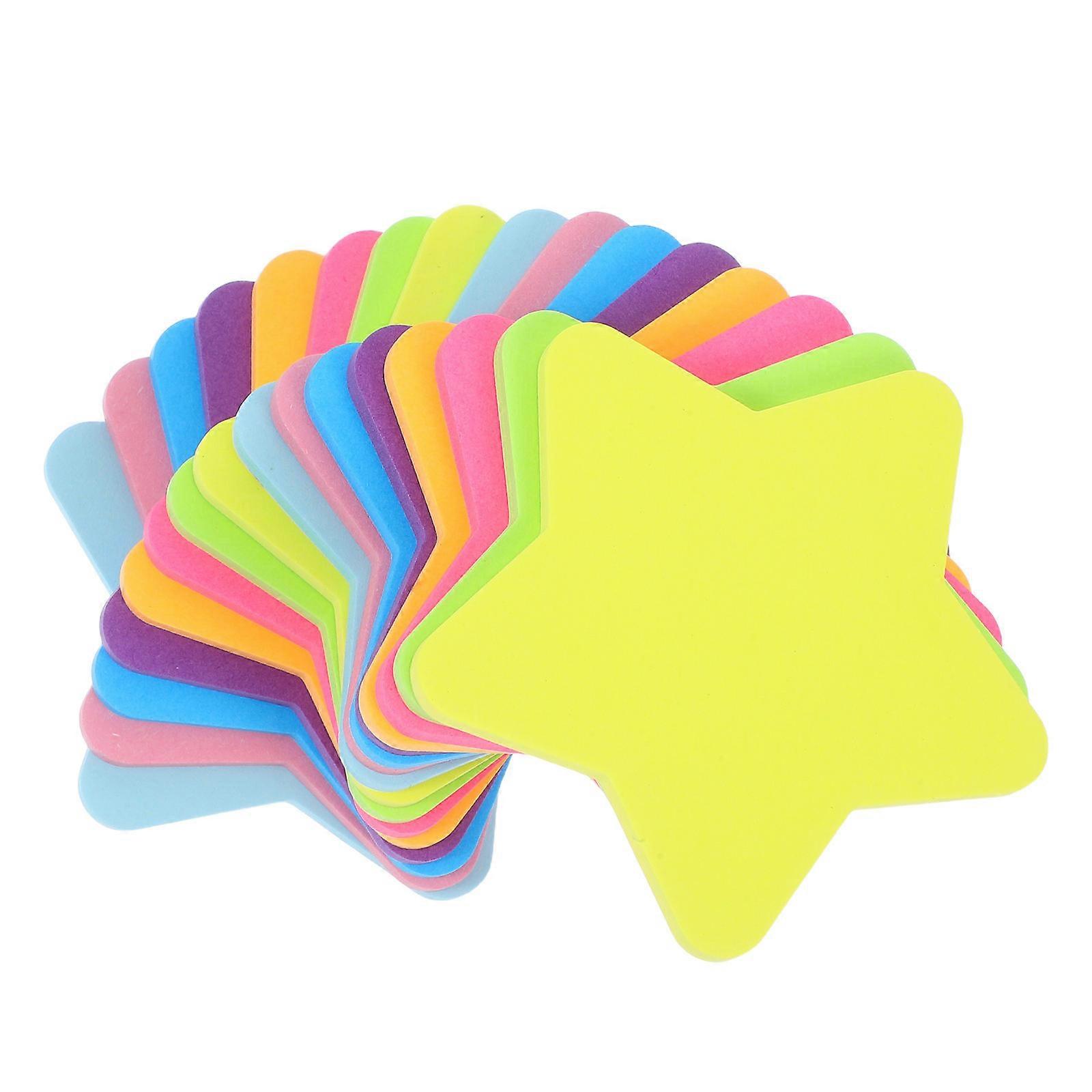 Adhesive Memo Pads Star Shaped Writing Pads for Office and School 48Pcs