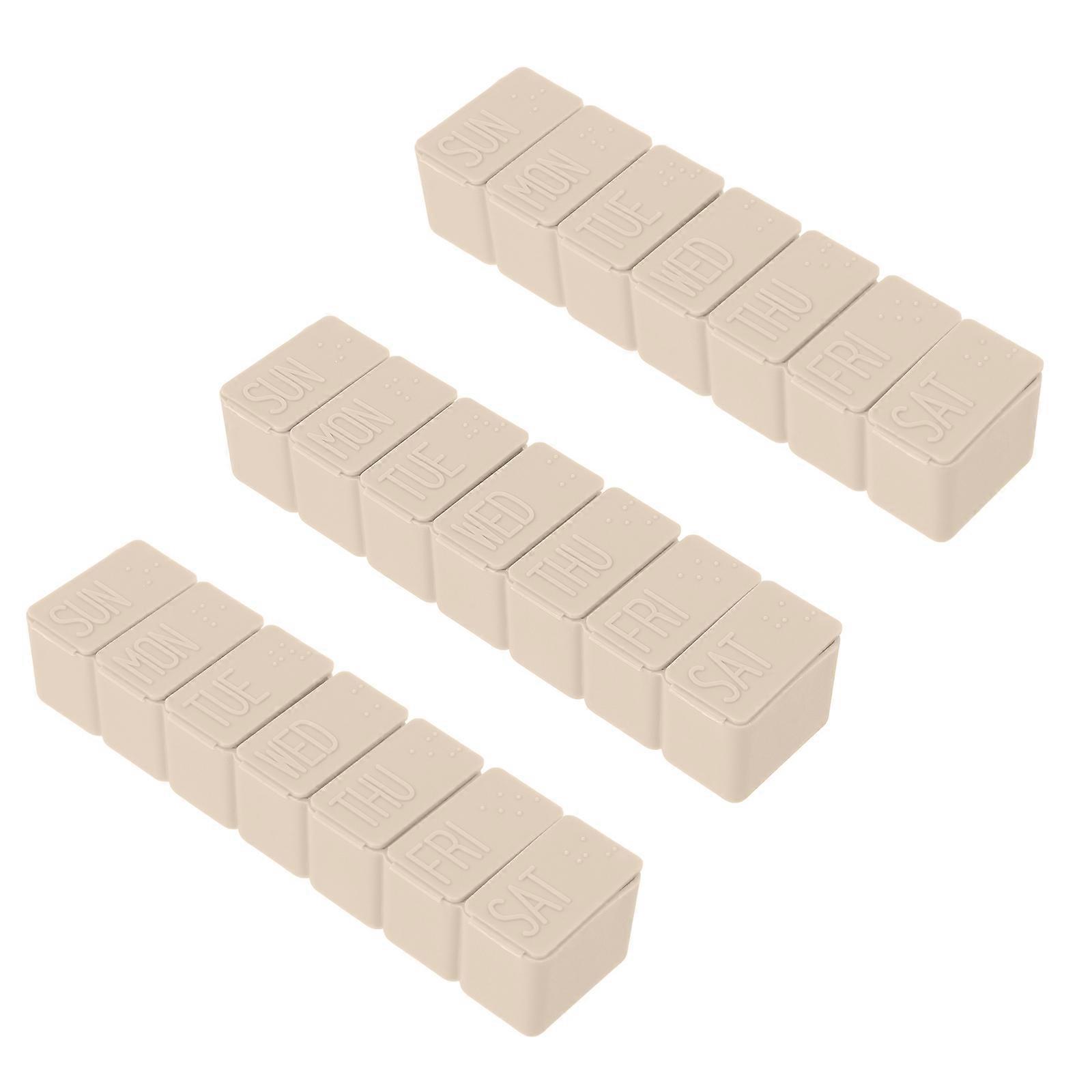 Portable Organizer Travel Pill Cases with Compartments for Storage 12Pcs