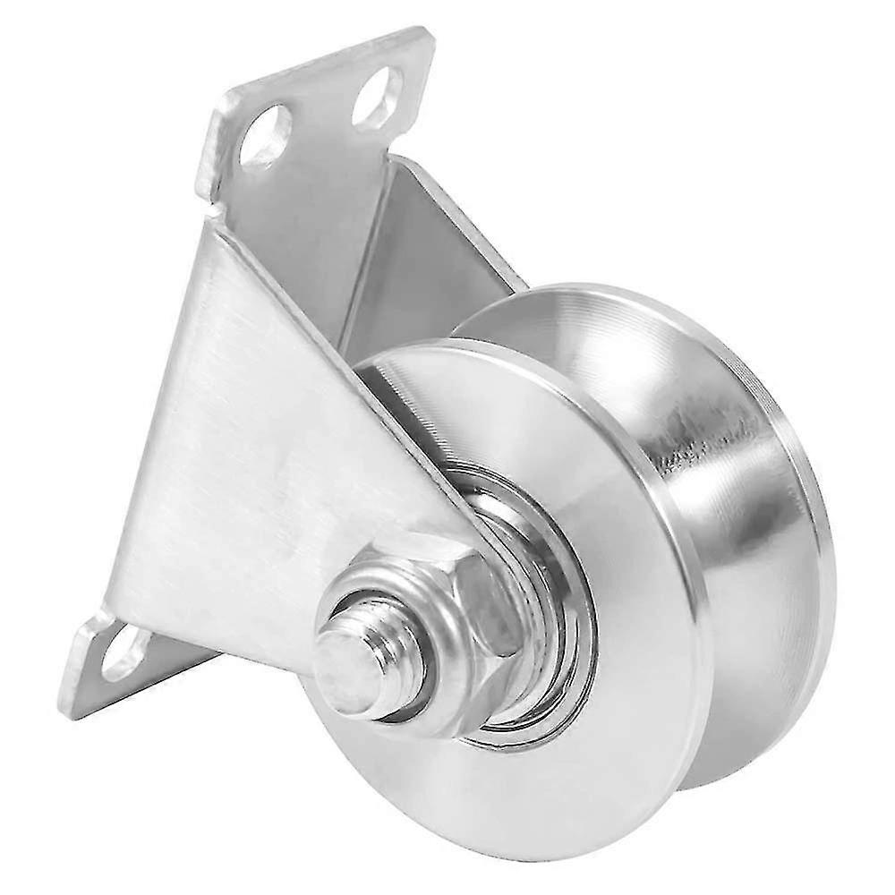 2025 U-Type Single Pulley Block Stainless Steel Single Wheel Groove Sliding Roller
