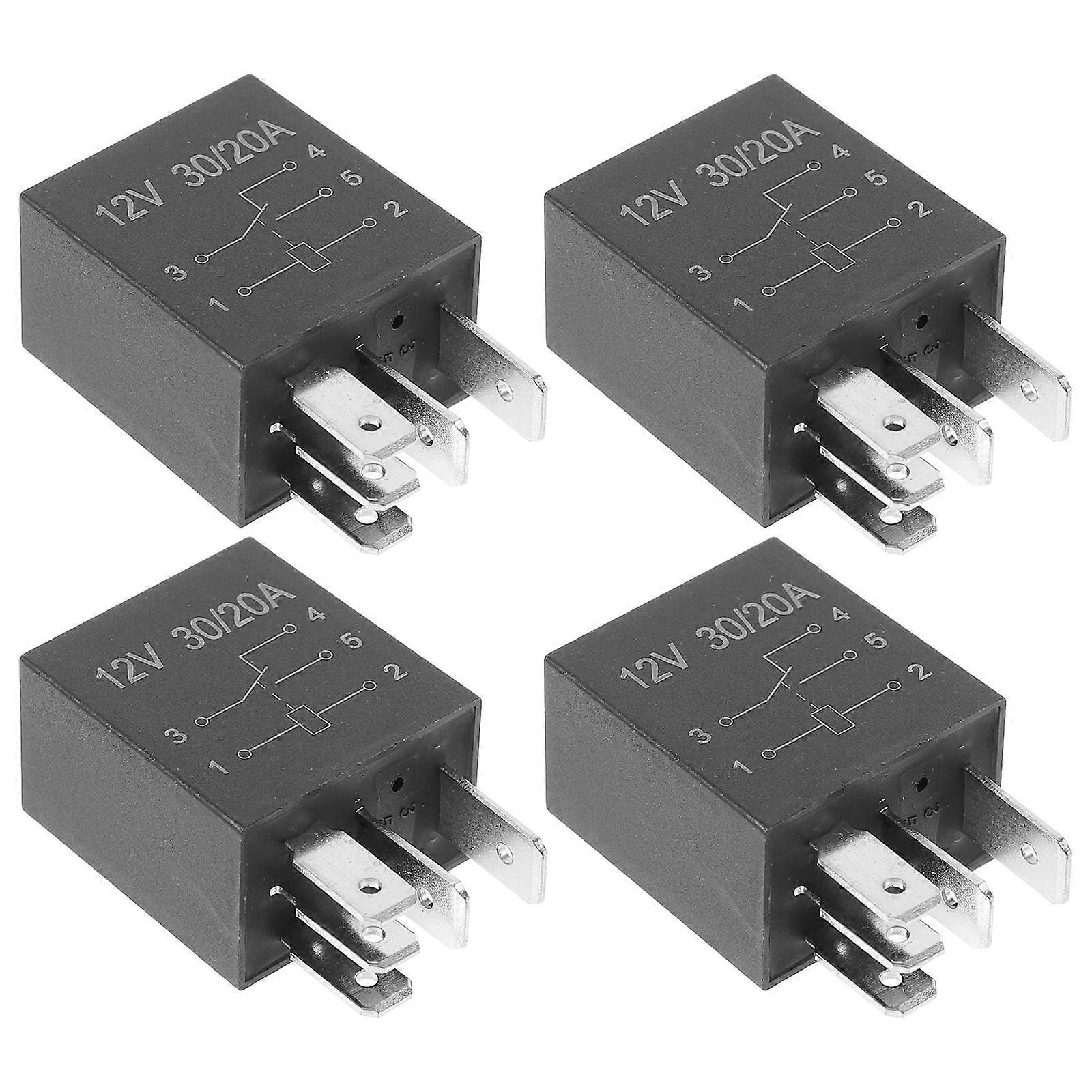 Auto Relay 12 Volt 5 Pin Starter Relay Automotive Car Part 4Pcs
