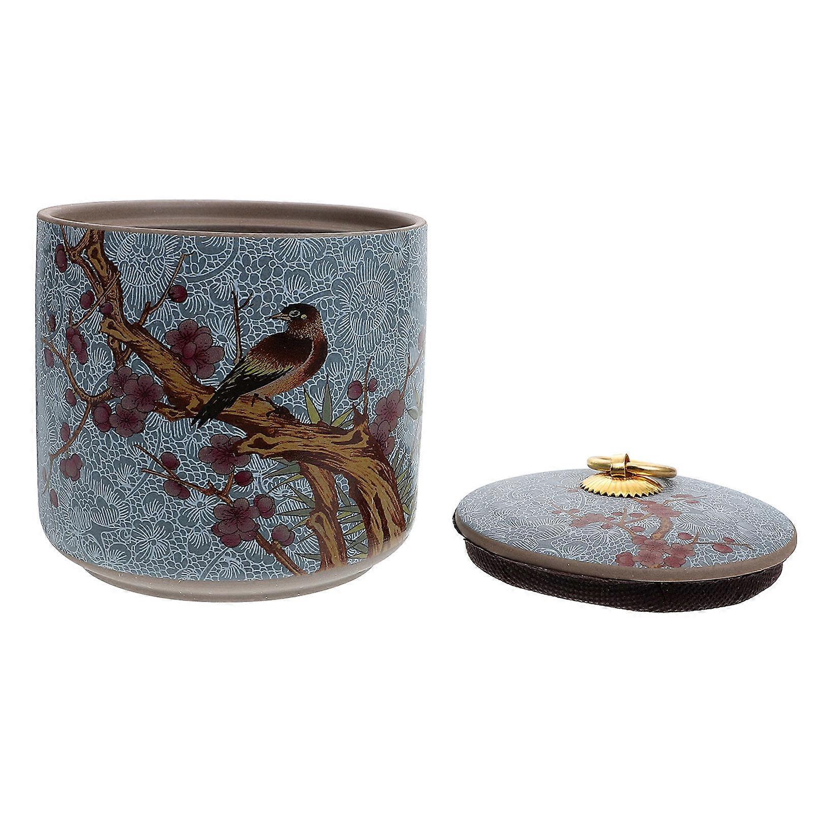 Ceramiczna puszka na herbatę, hermetyczny pojemnik dla miłośników herbaty, do użytku domowego, 10 x 9,5 x 9,5 cm, uszczelniony, 1 szt.