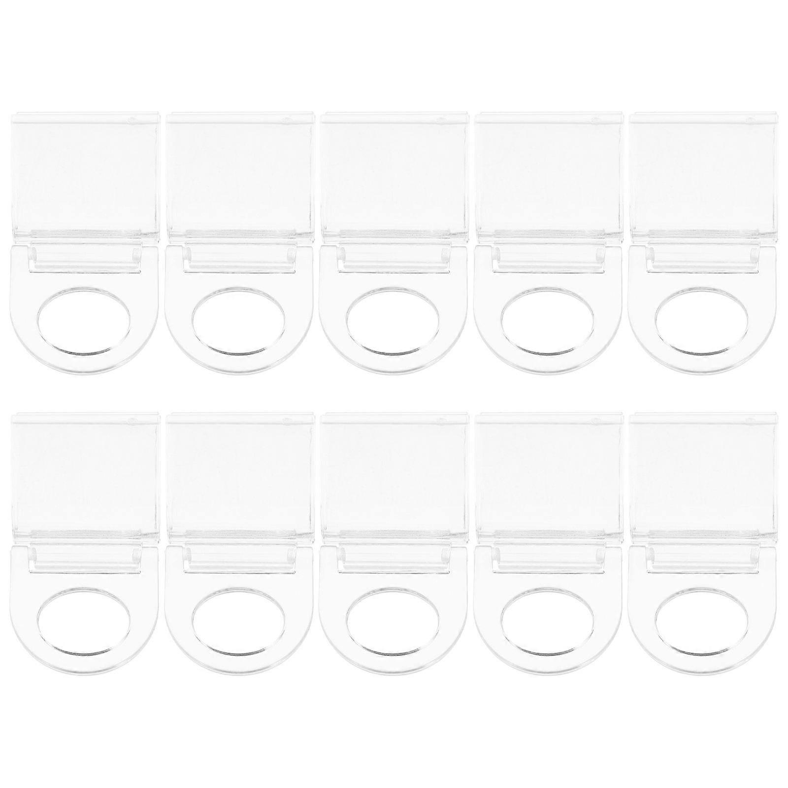 Window Shade Clips Acrylic for Cordless Curtain Lifting 50Pcs Transparent Set