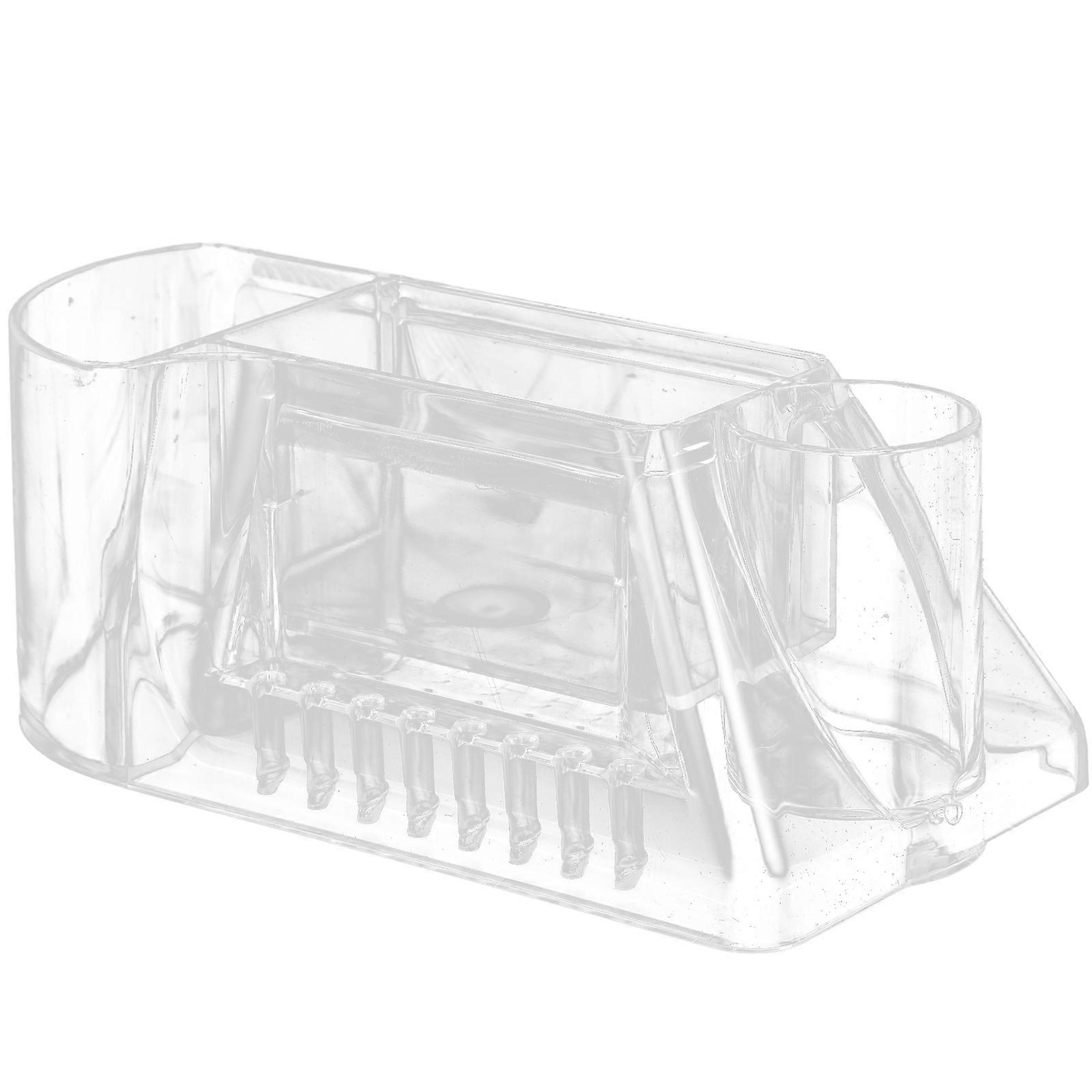 Drill Bit Dispenser Cabinet Display Storage Box For Salon Use Nail Artists Multipurpose Design Transparent Color 16.00X8.50X6.20CM