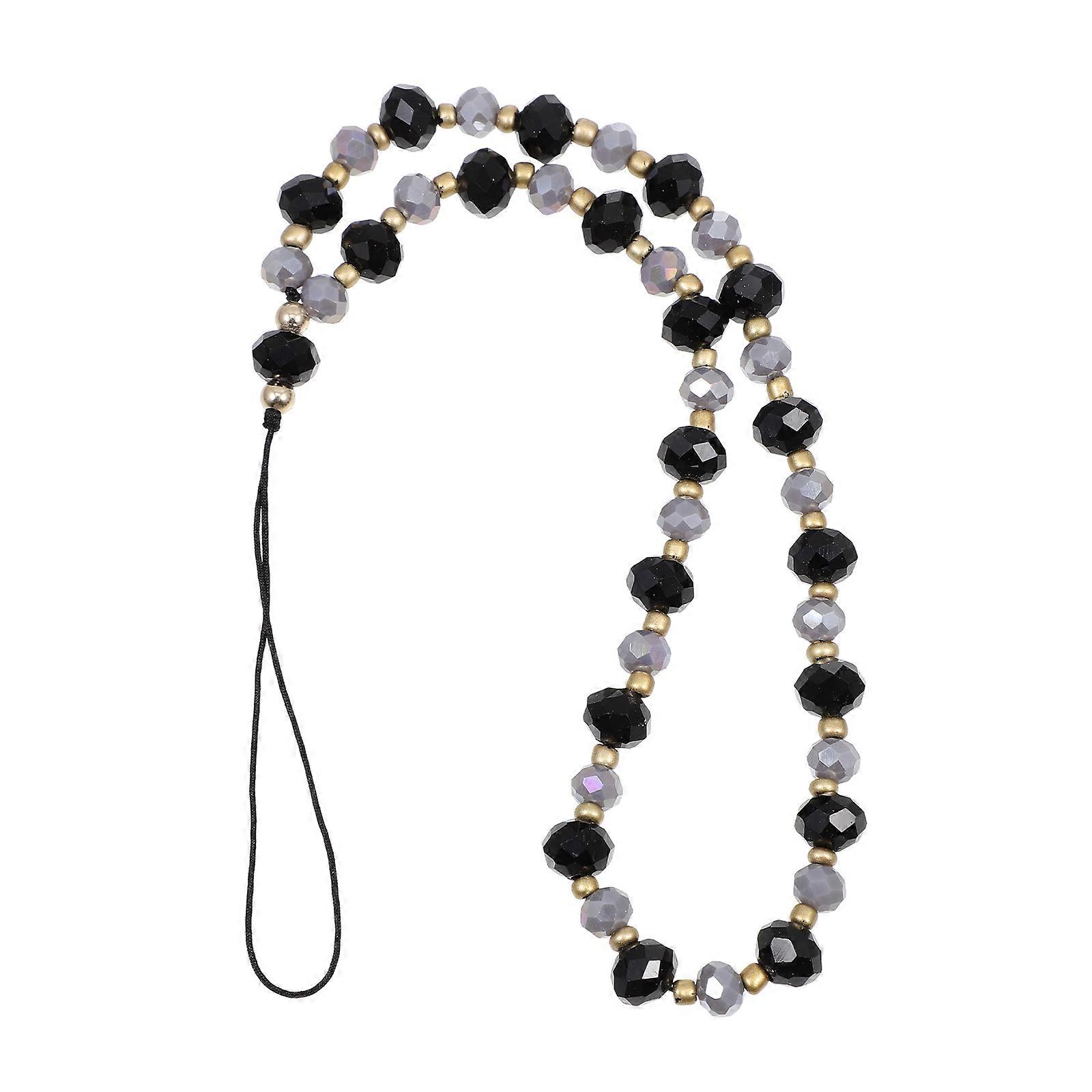 Decorative Phone Chain Multi-Function Phone Lanyard for 4Pcs with Black Color