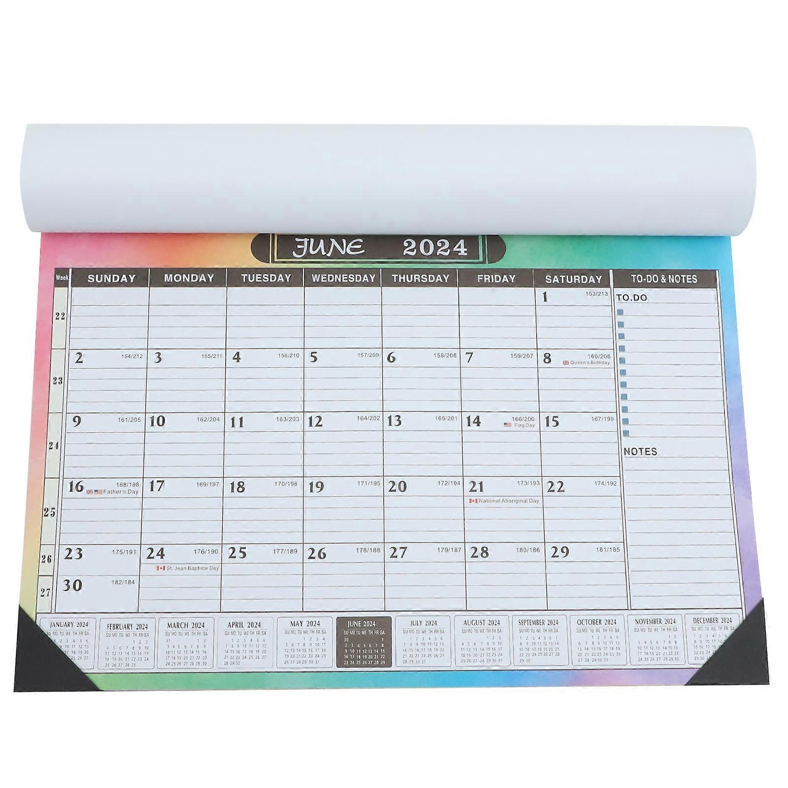 Countdown Calendar for Home Use Monthly Wall Calendar 2Pcs