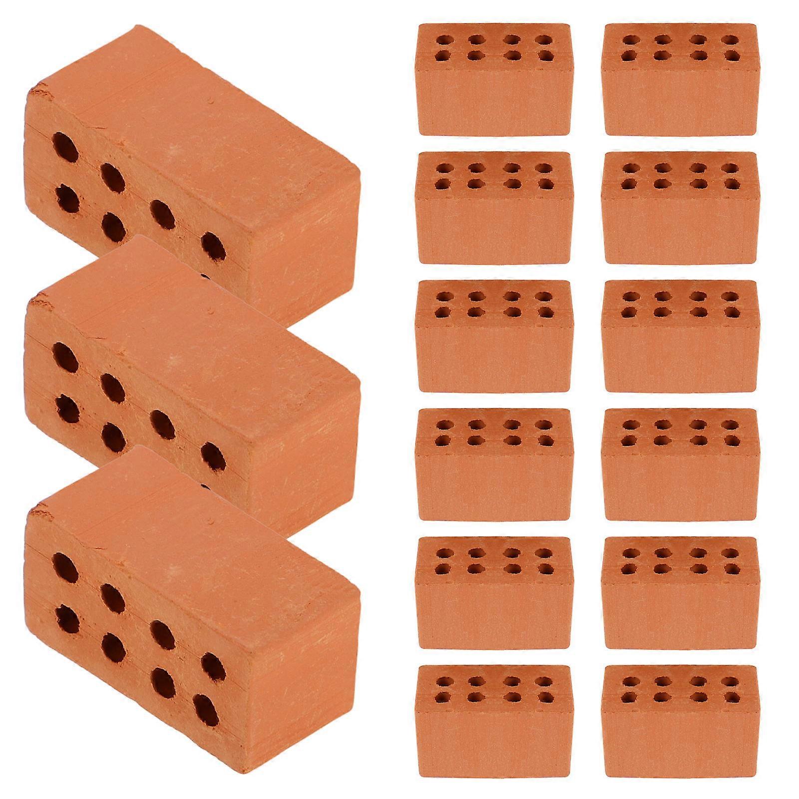 200 Pcs Miniature Bricks Architectural Model Accessories Realistic Fake Bricks For DIY Crafts Light Brown Rectangular Shape Ideal For Model Building