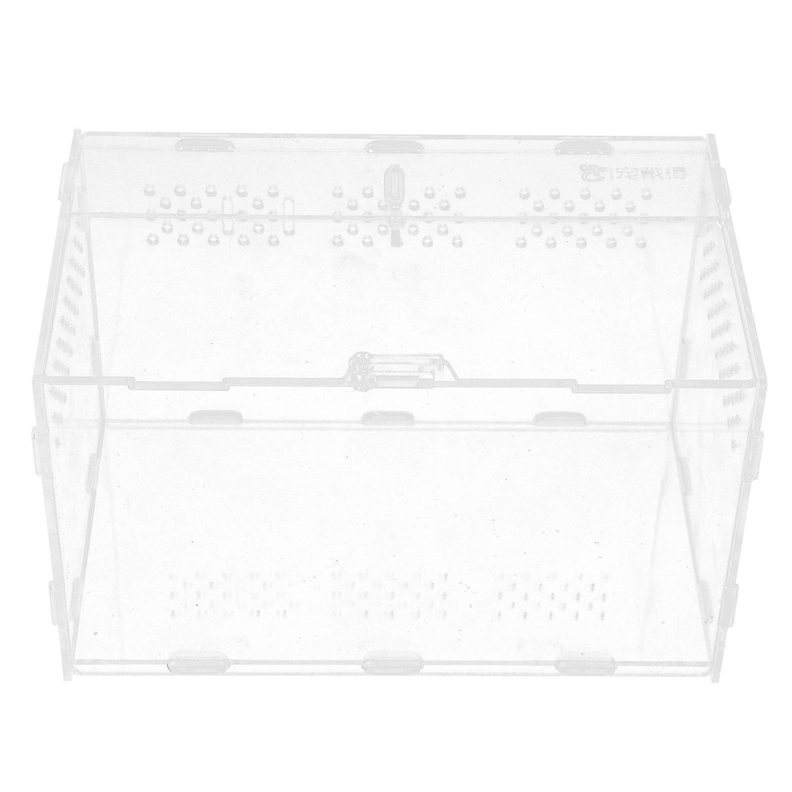 Transparent Reptile Breeding Box for Reptile Function with 3Pcs Multi-Function Turtle Cage