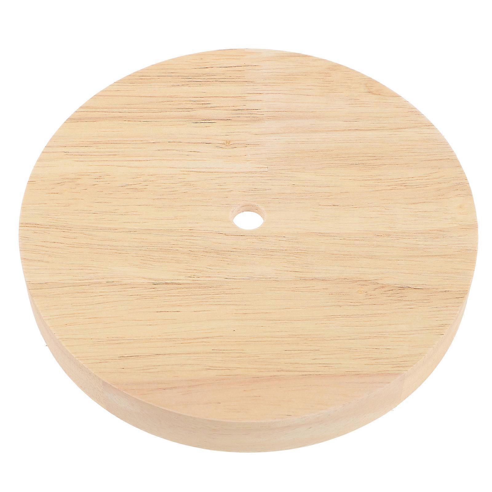 Round Lamp Base Wood Table Lamp Base for Display 5Pcs Khaki Solid Wood
