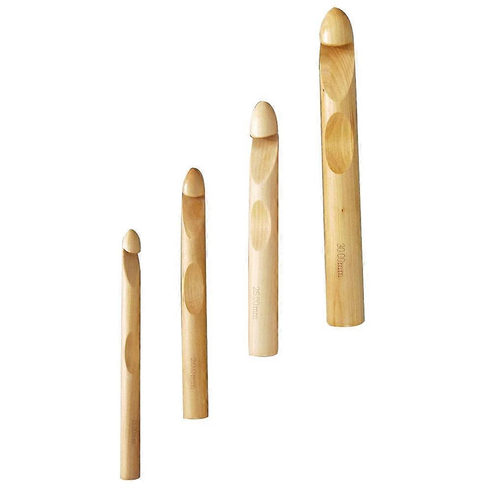 Wooden Crochet Hooks for DIY Knitting 8Pcs Handcraft Tool Set