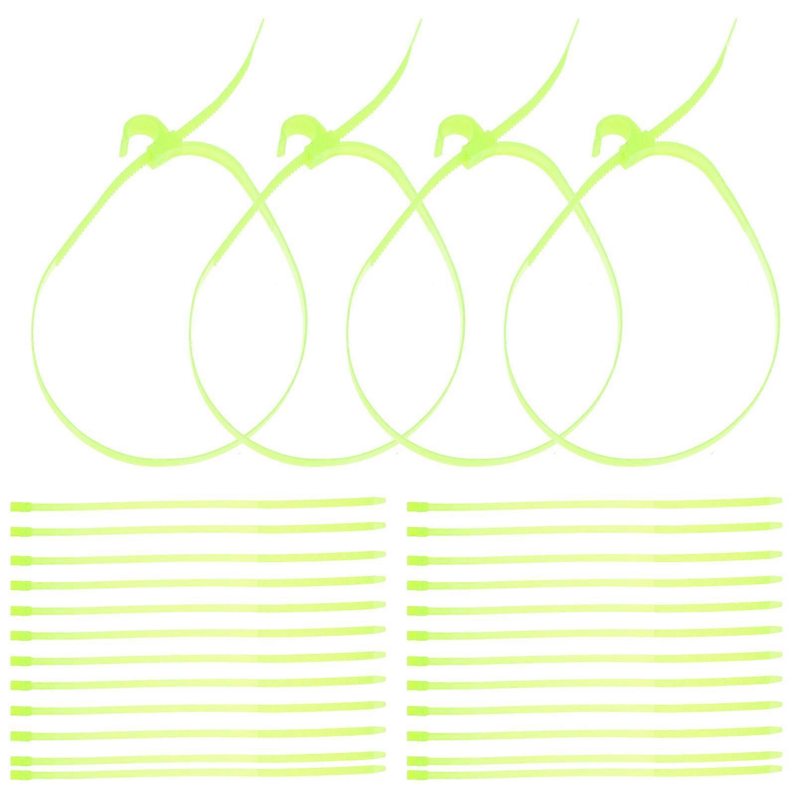 Light Green Plastic Extinguisher Tie for Fire Hose Fixing 150Pcs