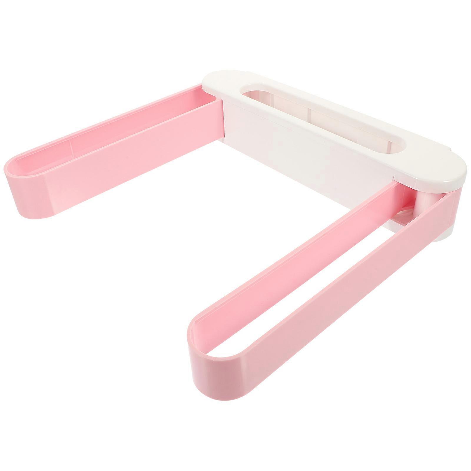 Pink Shoe Rack Wall Mounted for Storage Use 5Pcs Folding Slipper Holder Organizer